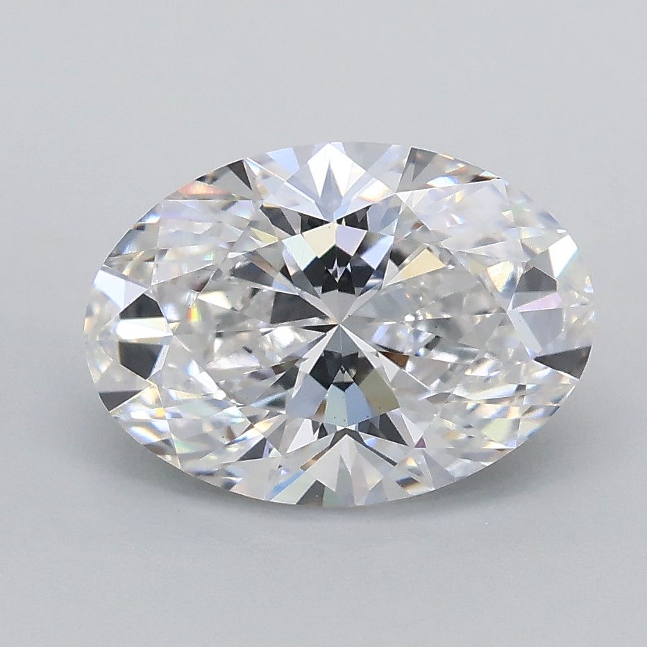 1.81 Carat Oval Lab Diamond with  Cut Diamond in 14KT  view 1
