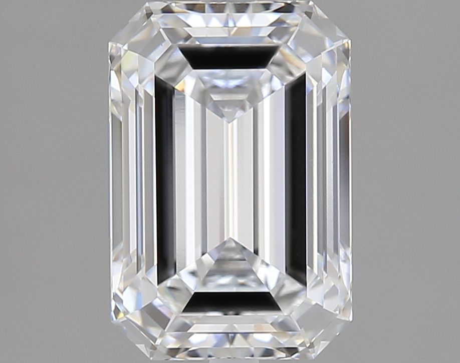 2.56 Carat Emerald Lab Diamond with  Cut Diamond in 14KT  view 1
