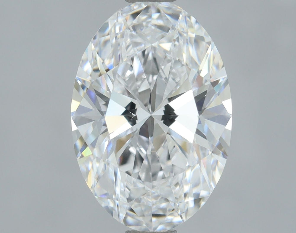 1.5 Carat Oval Lab Diamond with  Cut Diamond in 14KT  view 1
