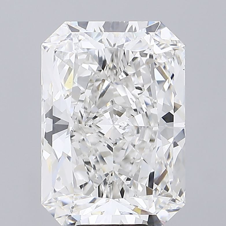 10.01 Carat Radiant Lab Diamond with  Cut Diamond in 14KT  view 1
