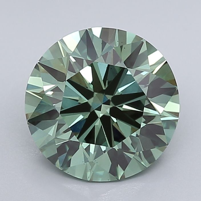 3.41 Carat Round Lab Diamond with  Cut Diamond in 14KT  view 1
