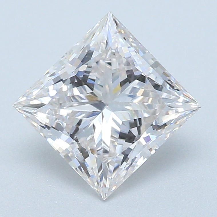 0.92 Carat Princess Lab Diamond with  Cut Diamond in 14KT  view 1

