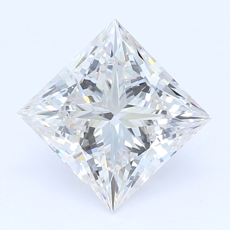 0.92 Carat Princess Lab Diamond with  Cut Diamond in 14KT  view 1
