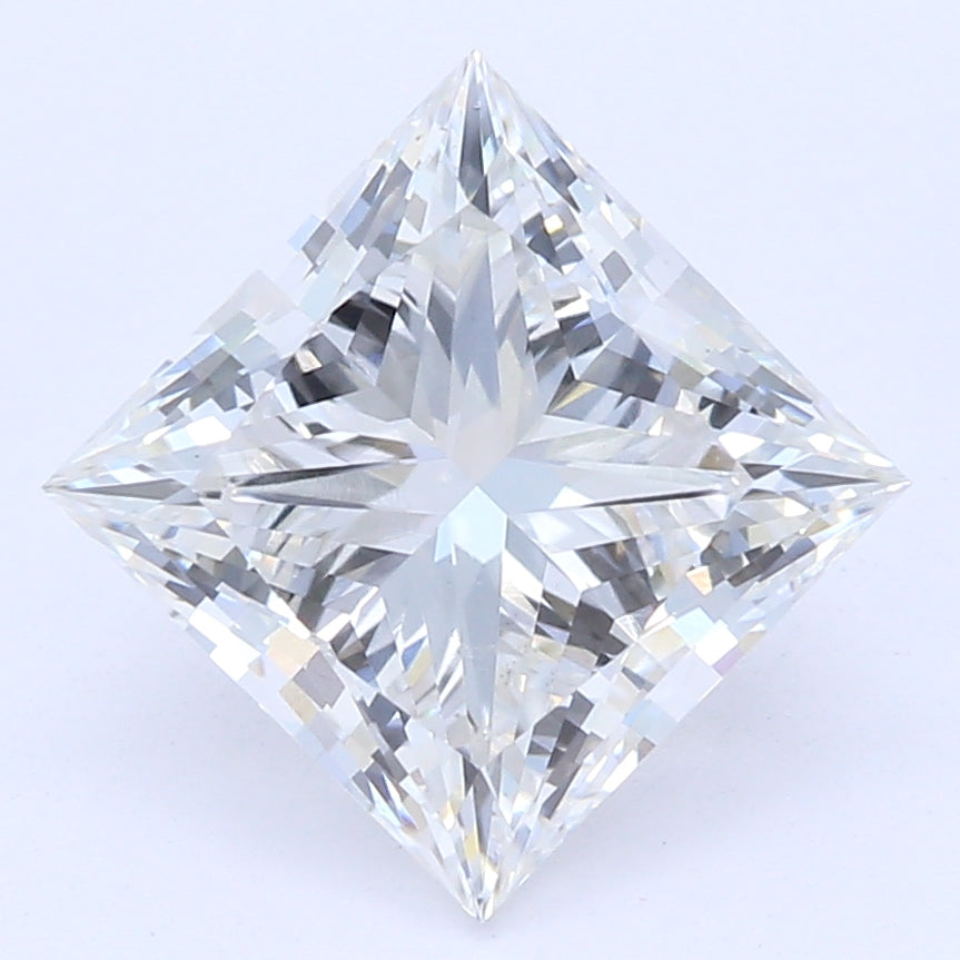 1.69 Carat Princess Lab Diamond with  Cut Diamond in 14KT  view 1
