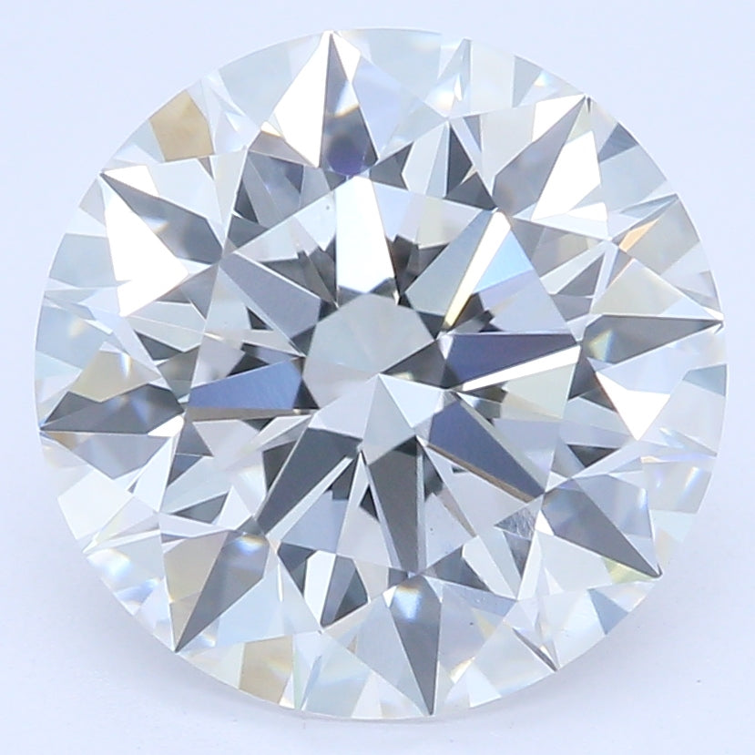 2.22 Carat Round Lab Diamond with  Cut Diamond in 14KT  view 1
