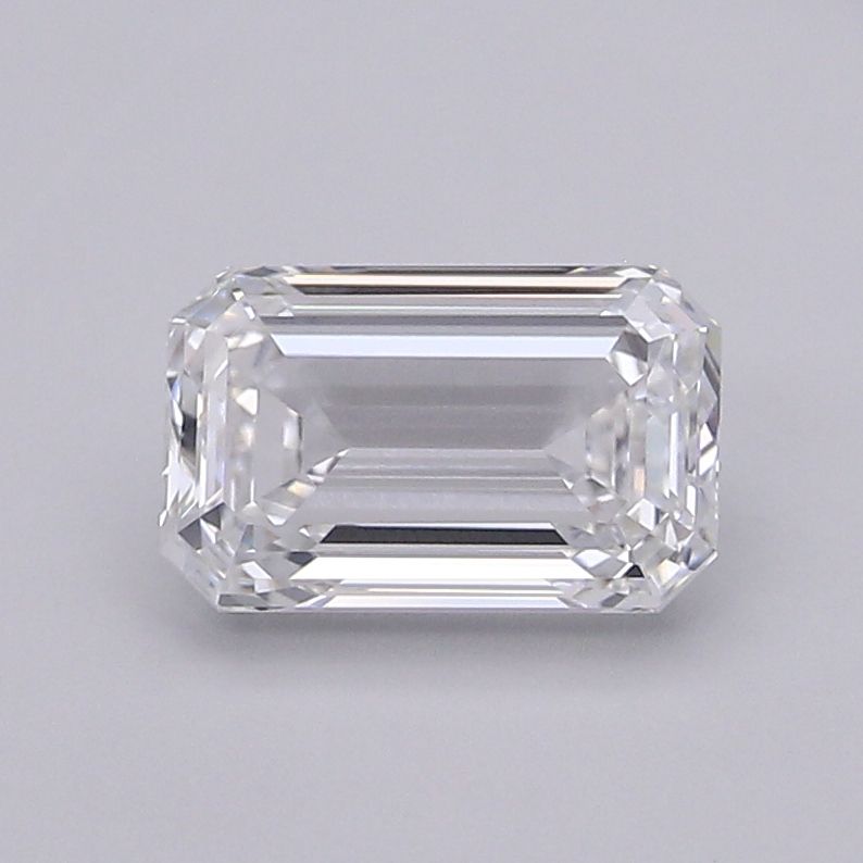 3.08 Carat Emerald Lab Diamond with  Cut Diamond in 14KT  view 1
