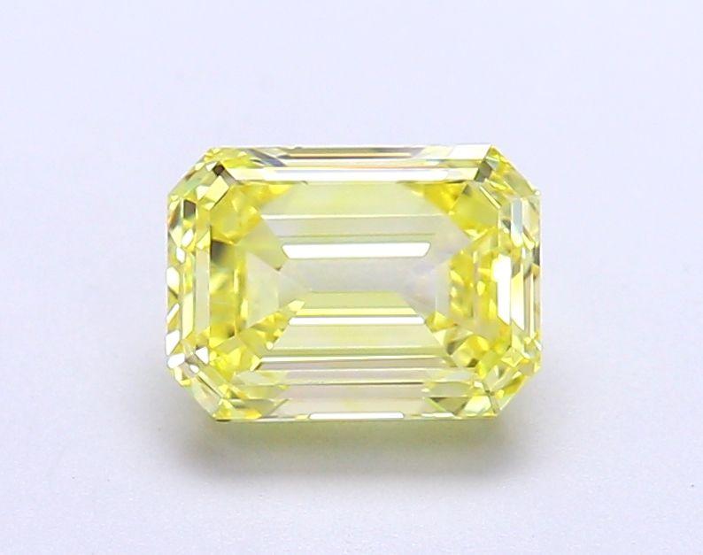 1.53 Carat Emerald Lab Diamond with  Cut Diamond in 14KT  view 1

