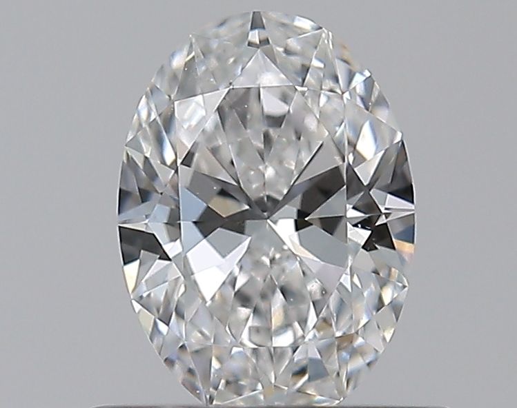 0.52 Carat Oval Natural Diamond with  Cut Diamond in 14KT  view 1
