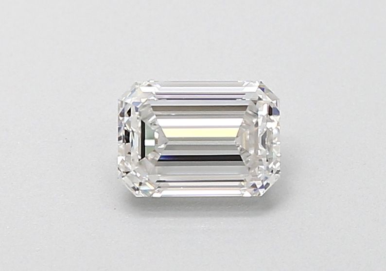 0.47 Carat Emerald Lab Diamond with  Cut Diamond in 14KT  view 1
