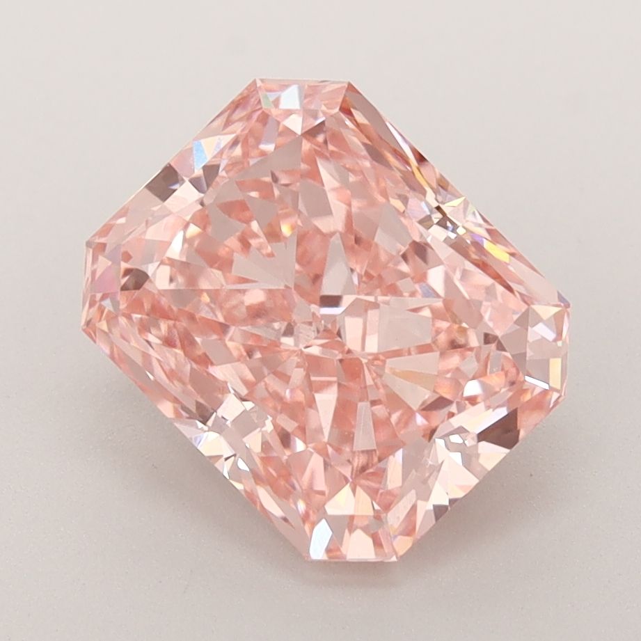 3.04 Carat Radiant Lab Diamond with  Cut Diamond in 14KT  view 1
