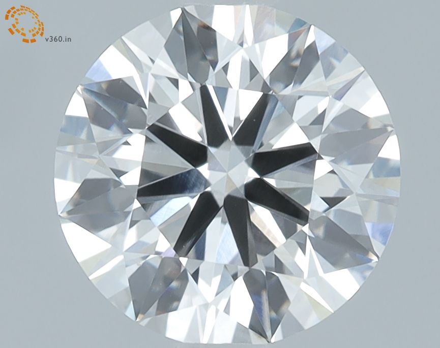 1.45 Carat Round Lab Diamond & 1.44 Carat Round Lab Diamond with  Cut Diamond in 14KT  view 1
