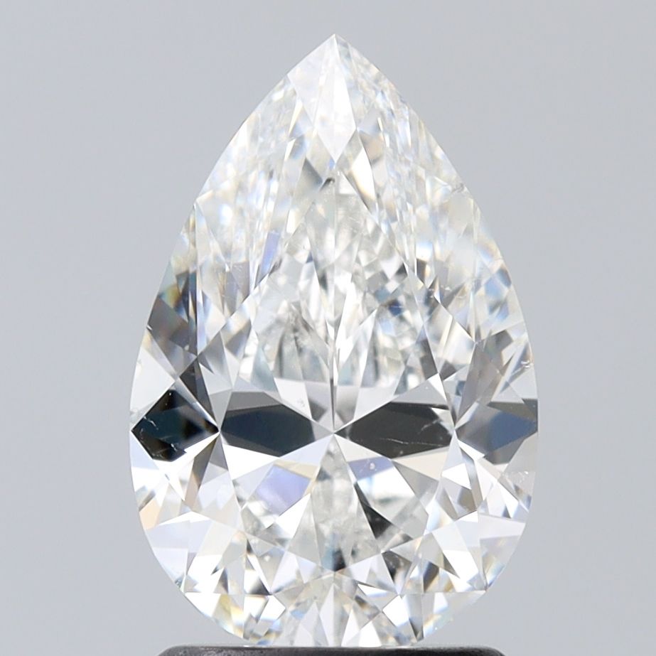 1.7 Carat Pear Natural Diamond with  Cut Diamond in 14KT  view 1
