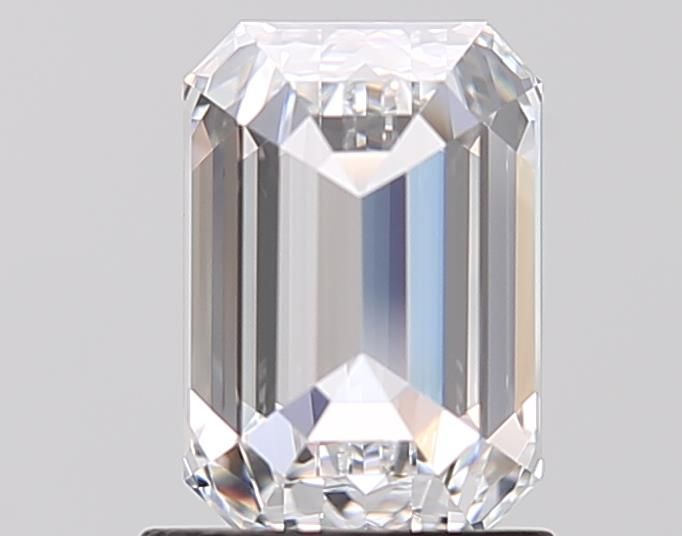 1.32 Carat Emerald Lab Diamond with  Cut Diamond in 14KT  view 1
