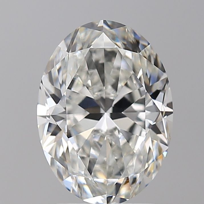 3.02 Carat Oval Natural Diamond with  Cut Diamond in 14KT  view 1

