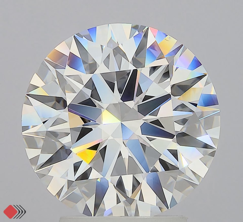 3.5 Carat Round Lab Diamond with  Cut Diamond in 14KT  view 1
