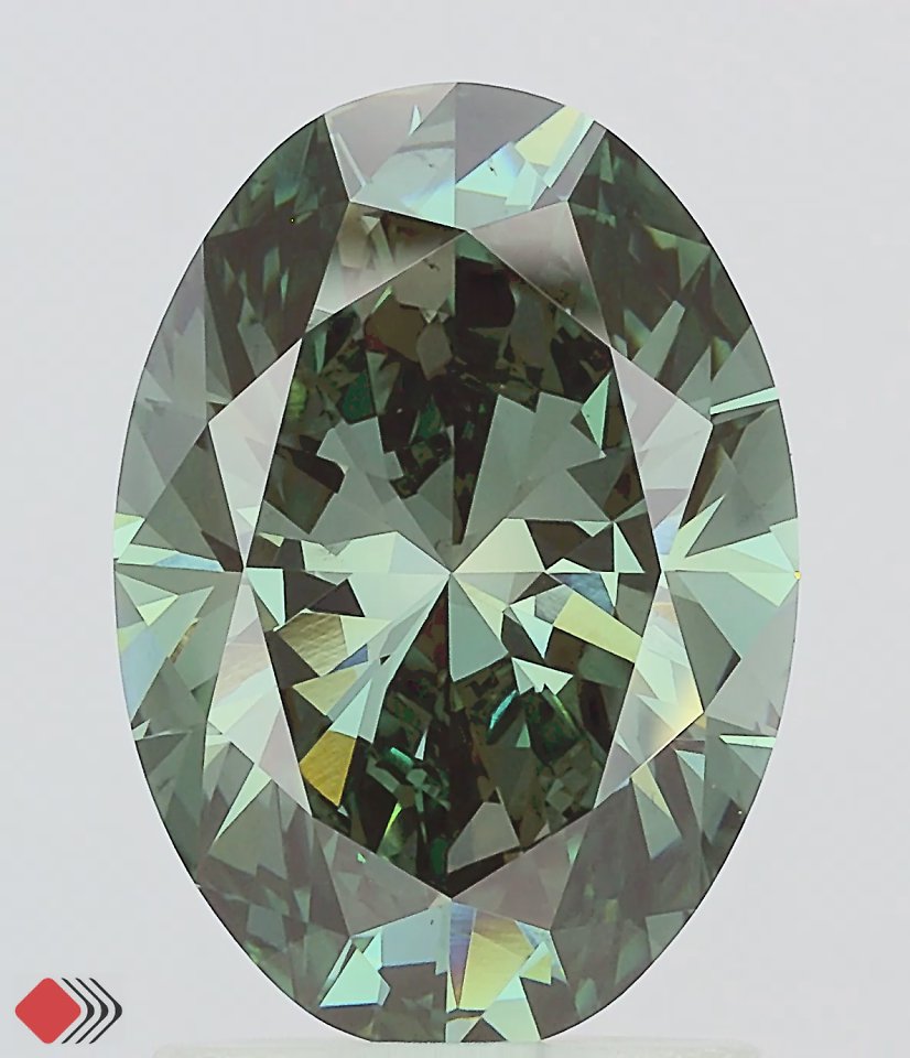 1.97 Carat Oval Lab Diamond with  Cut Diamond in 14KT  view 1
