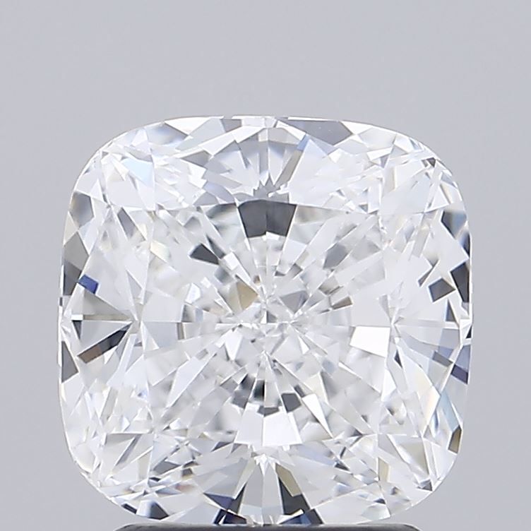 2.61 Carat Cushion Lab Diamond with  Cut Diamond in 14KT  view 1
