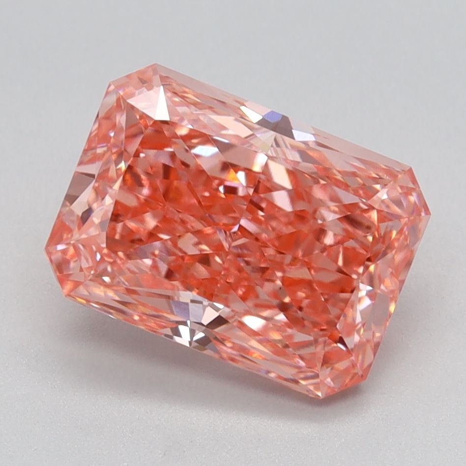 2.21 Carat Radiant Lab Diamond with  Cut Diamond in 14KT  view 1
