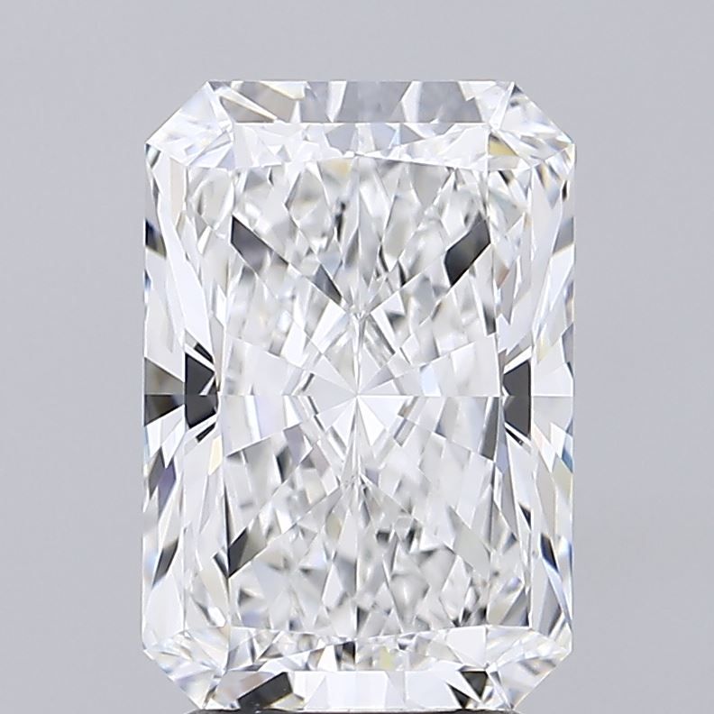 3.53 Carat Radiant Lab Diamond with  Cut Diamond in 14KT  view 1
