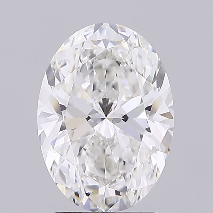 3.0 Carat Oval Lab Diamond with  Cut Diamond in 14KT  view 1
