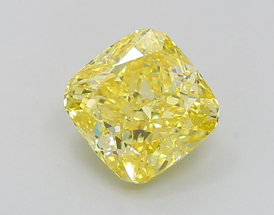 2.51 Carat Cushion Lab Diamond with  Cut Diamond in 14KT  view 1
