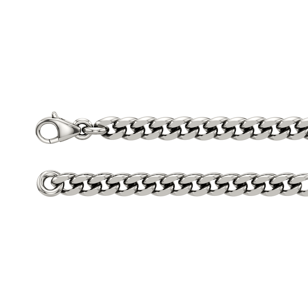 The Atlas Chain Necklace with Titanium Cut Diamond in 14KT Titanium view 5
