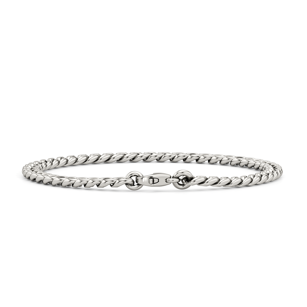 The Atlas Chain Bracelet with Titanium Cut Diamond in 14KT Titanium view 5
