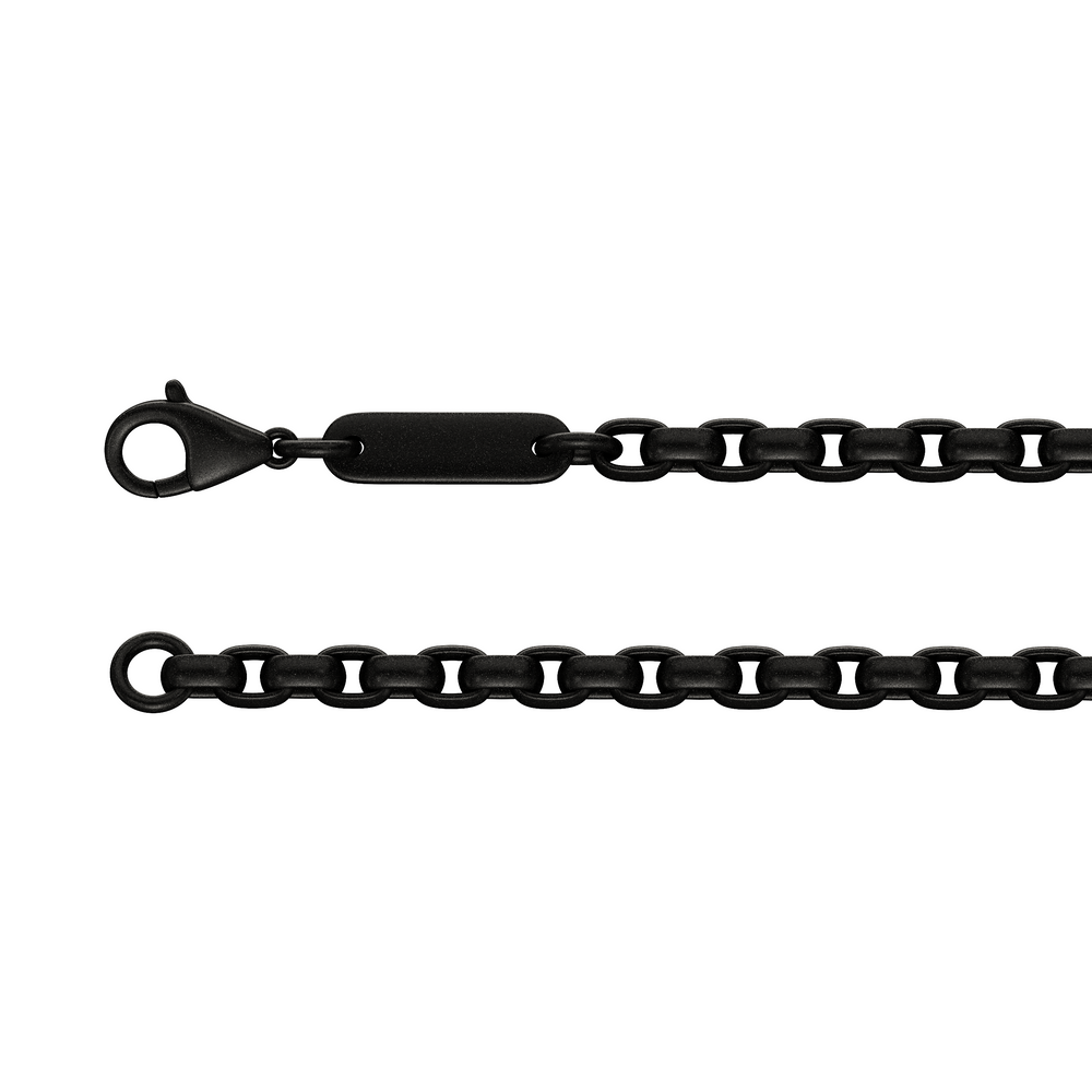 The Apex Chain Necklace with Black Titanium Cut Diamond in 14KT Black Titanium view 5

