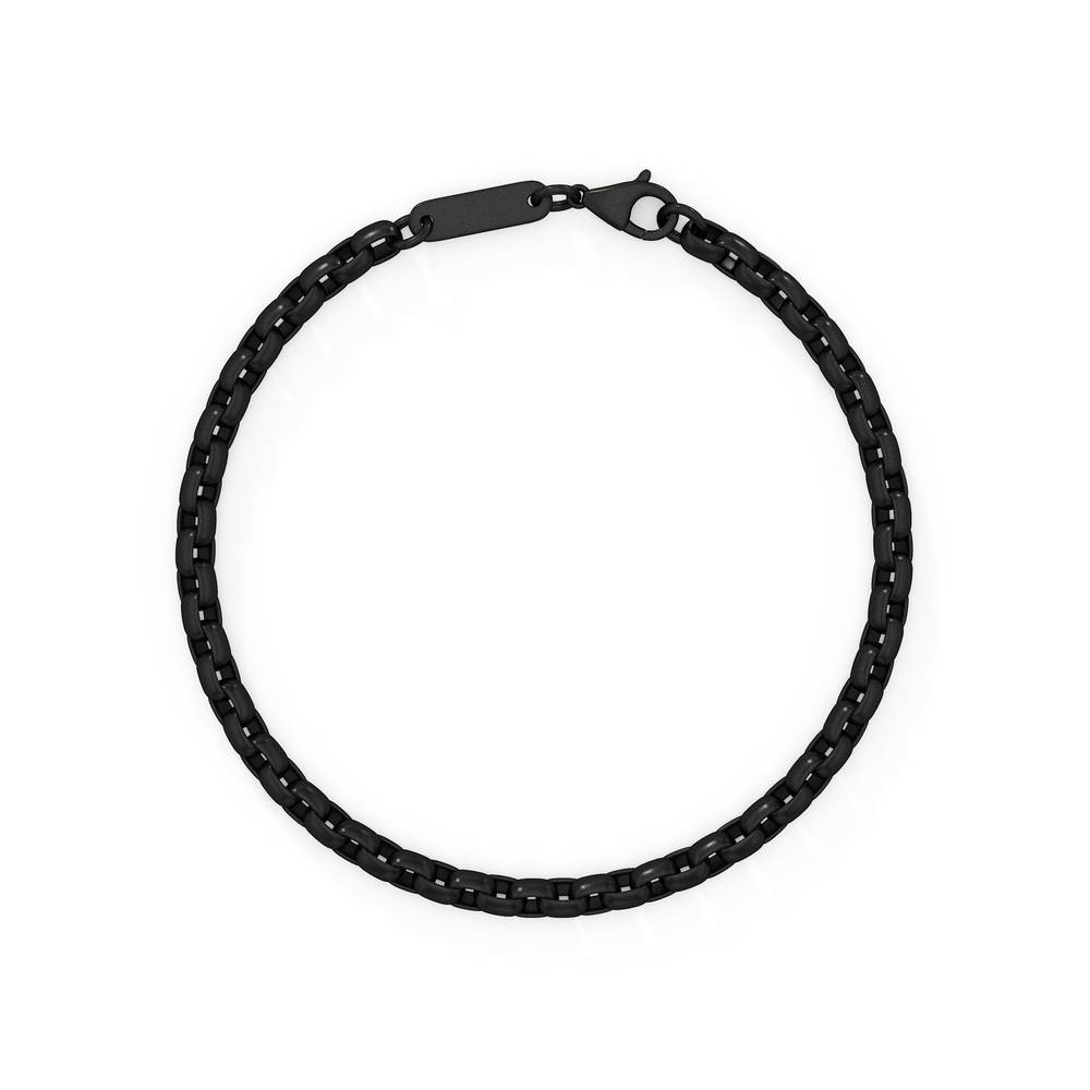 The Apex Chain Bracelet with Black Titanium Cut Diamond in 14KT Black Titanium view 6

