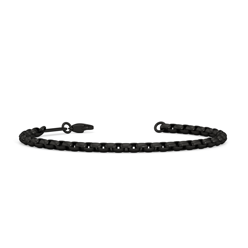 The Apex Chain Bracelet with Black Titanium Cut Diamond in 14KT Black Titanium view 4
