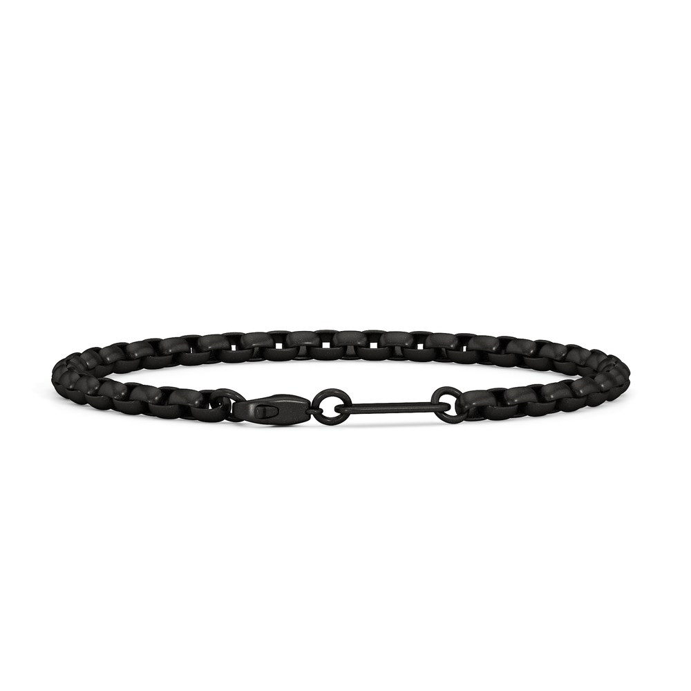 The Apex Chain Bracelet with Black Titanium Cut Diamond in 14KT Black Titanium view 5
