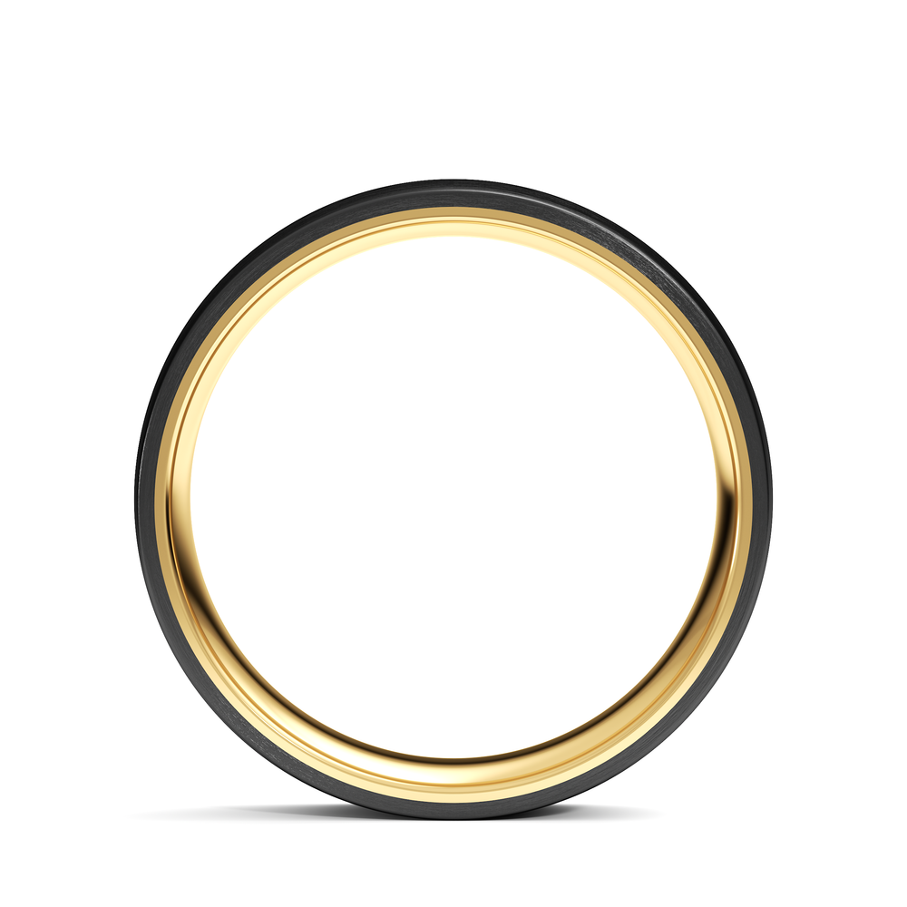 The Monarch Men's Band with Black Titanium / 10 Cut Diamond in 14KT Black Titanium / 10 view 4
