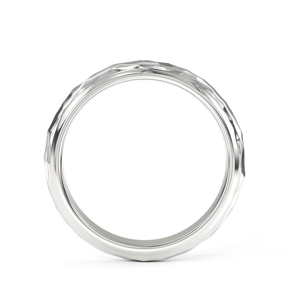 The Crest Men's Band with Titanium / 9 Cut Diamond in 14KT Titanium / 9 view 4

