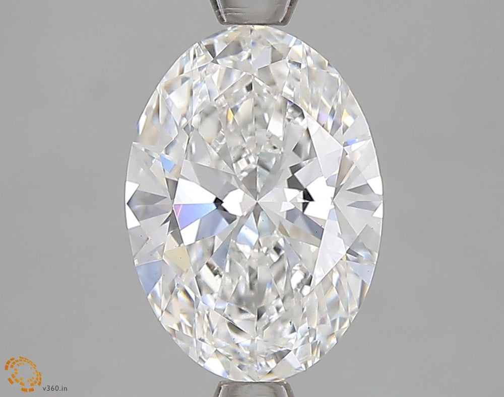 2.0 Carat Oval Lab Diamond with  Cut Diamond in 14KT  view 1
