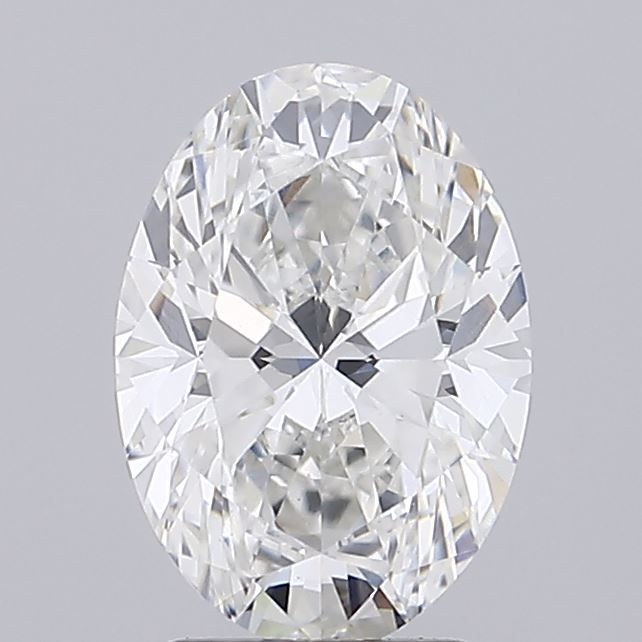 2.79 Carat Oval Lab Diamond with  Cut Diamond in 14KT  view 1
