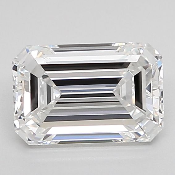 1.7 Carat Emerald Lab Diamond with  Cut Diamond in 14KT  view 1
