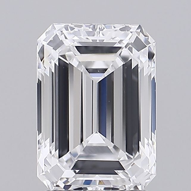 1.89 Carat Emerald Lab Diamond with  Cut Diamond in 14KT  view 1
