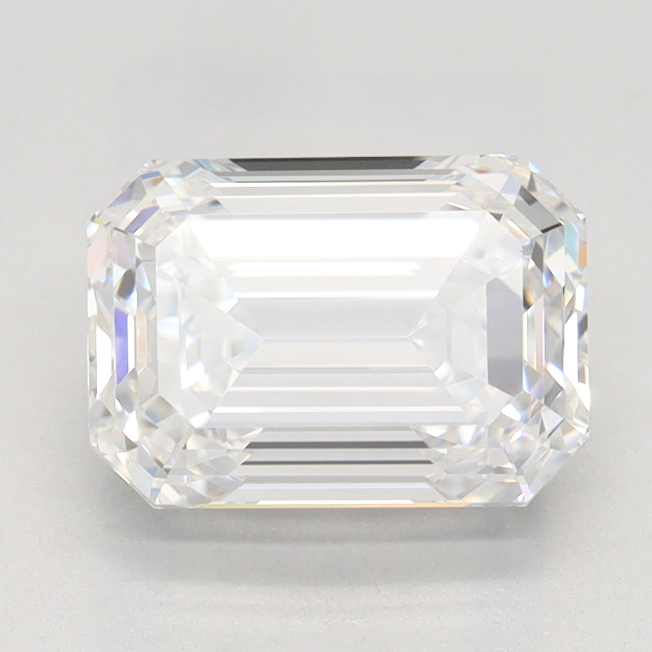 2.23 Carat Emerald Lab Diamond with  Cut Diamond in 14KT  view 1
