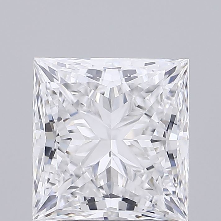 3.0 Carat Princess Lab Diamond with  Cut Diamond in 14KT  view 1
