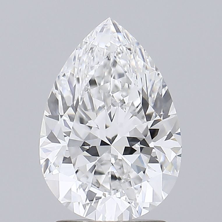 2.06 Carat Pear Lab Diamond with  Cut Diamond in 14KT  view 1
