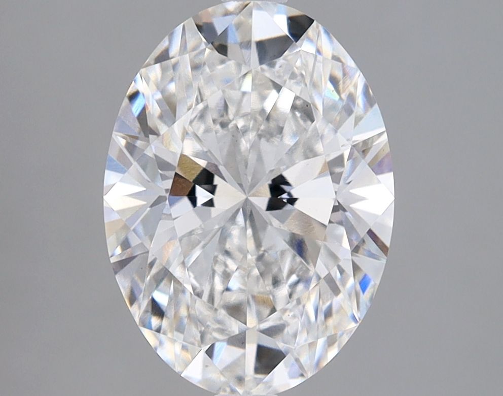 2.61 Carat Oval Lab Diamond with  Cut Diamond in 14KT  view 1
