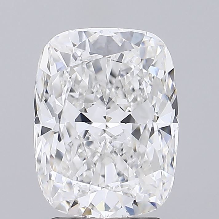 2.55 Carat Cushion Lab Diamond with  Cut Diamond in 14KT  view 1
