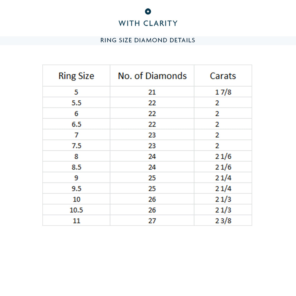 Chevron Diamond Eternity Ring with 18KT Rose Gold / Natural / 2 Cut Diamond in 14KT Rose Gold / Natural / 2 view 4
