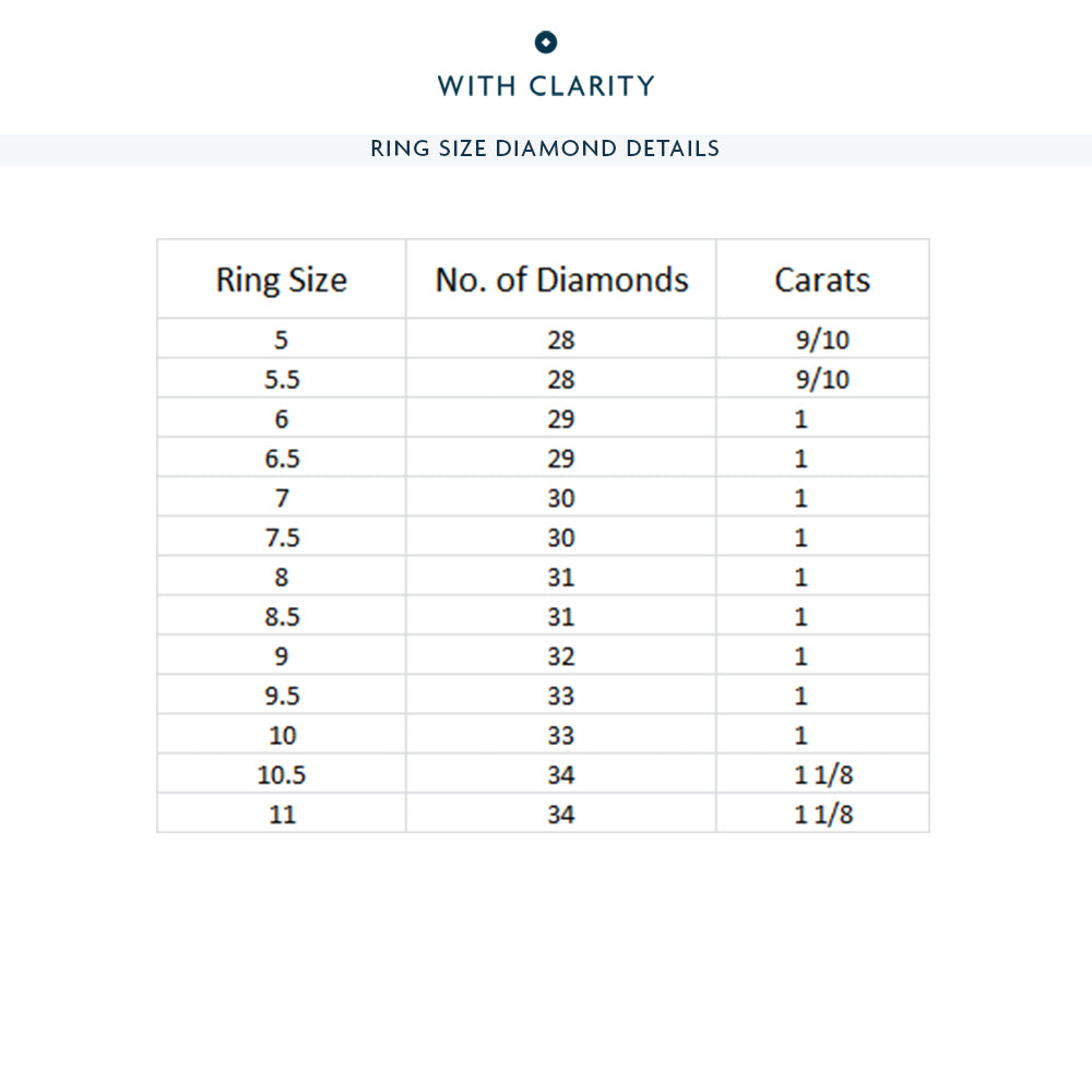 Chevron Diamond Eternity Ring with 18KT Yellow Gold / Natural / 1 Cut Diamond in 14KT Yellow Gold / Natural / 1 view 4
