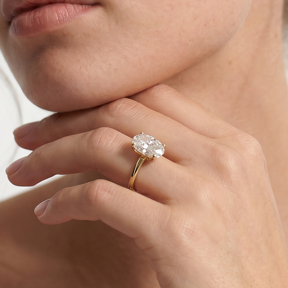 Classic Four Prong Petite Comfort Fit Solitaire Engagement Ring