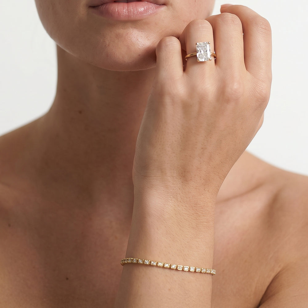 Tulip Basket Cathedral Classic Solitaire Engagement Ring with Round Cut Diamond in 14KT Rose Gold view 6
