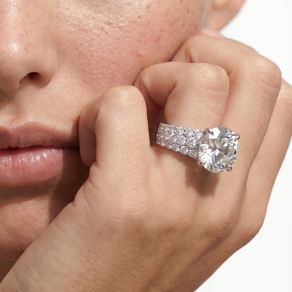 Emerald Cut The Park Avenue Ring with Lab Grown Diamond in 14KT Yellow Gold view 2
