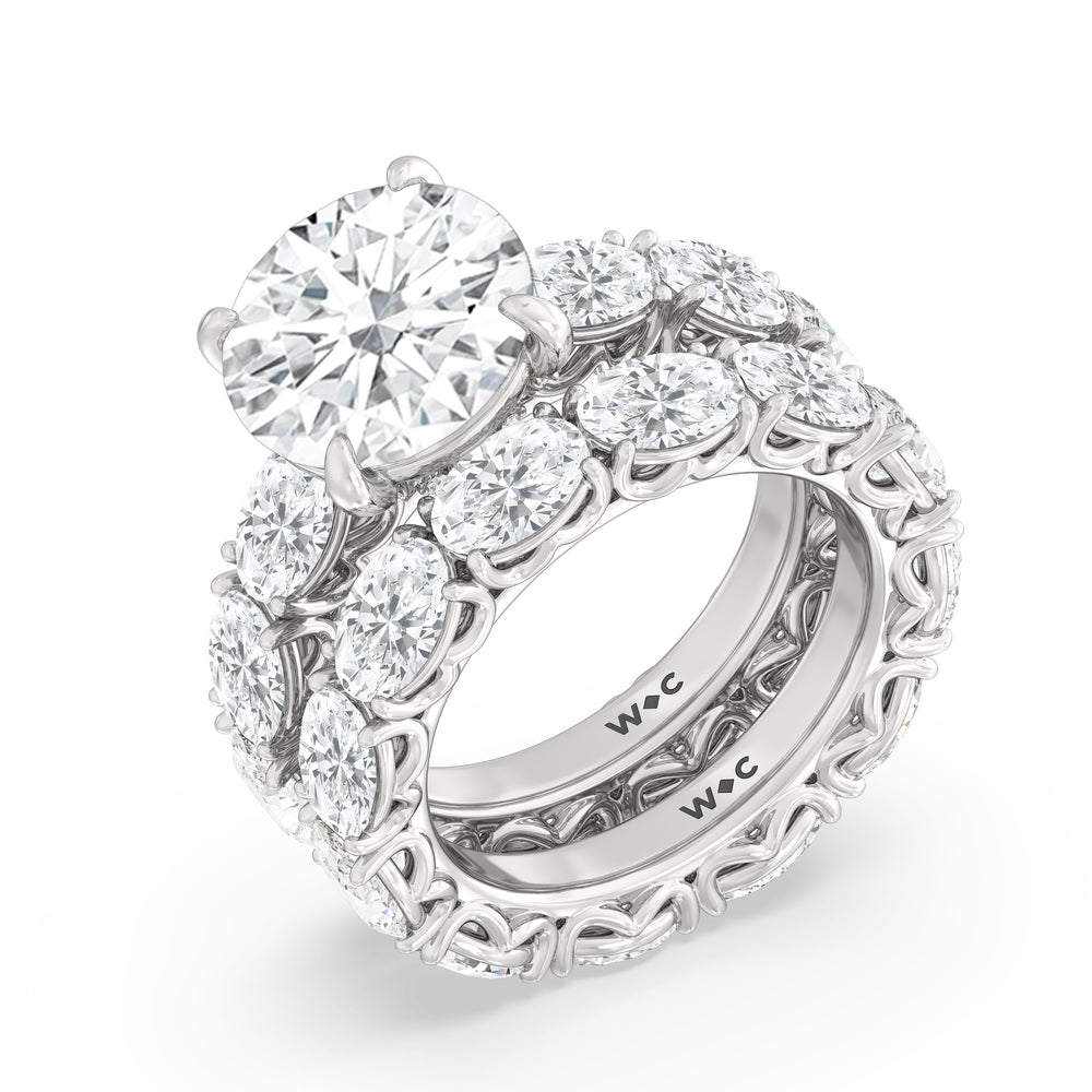 The NoMad Ring with Oval Cut Diamond in 14KT Platinum view 4

