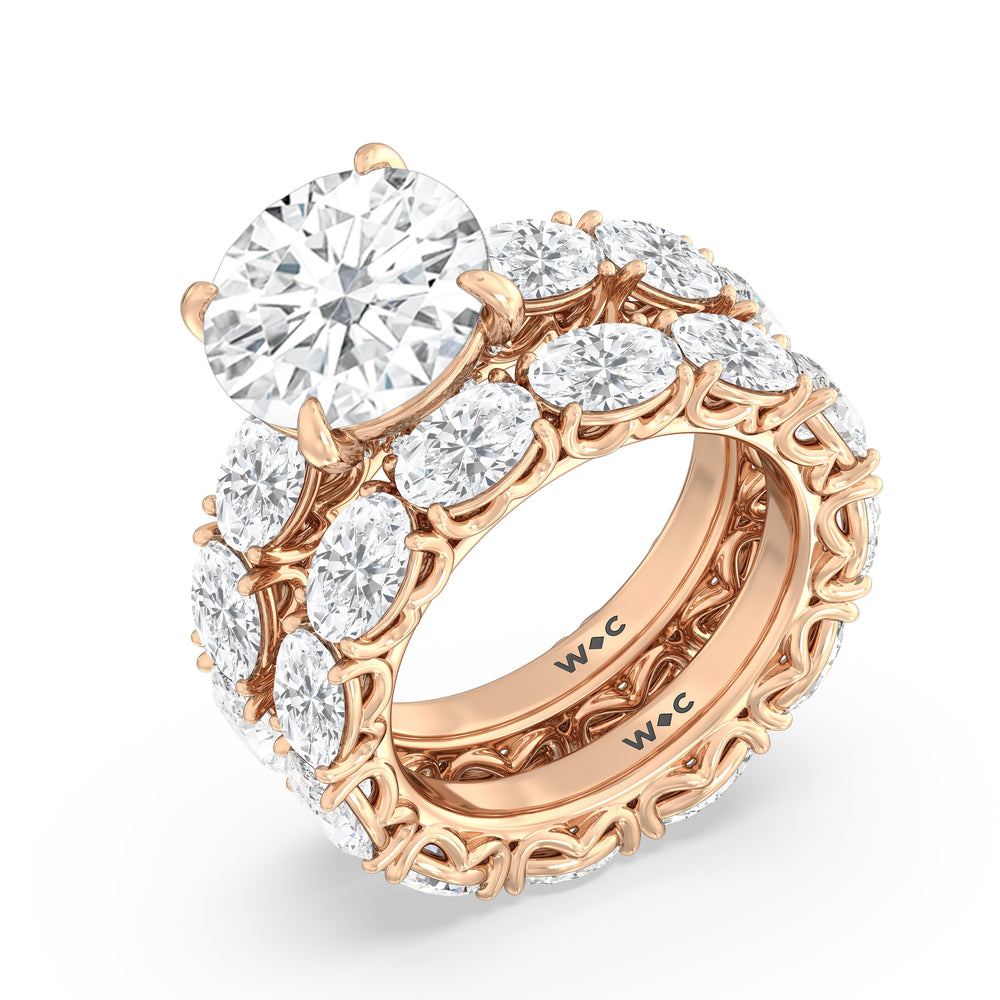 The NoMad Ring with Round Cut Diamond in 14KT Rose Gold view 4
