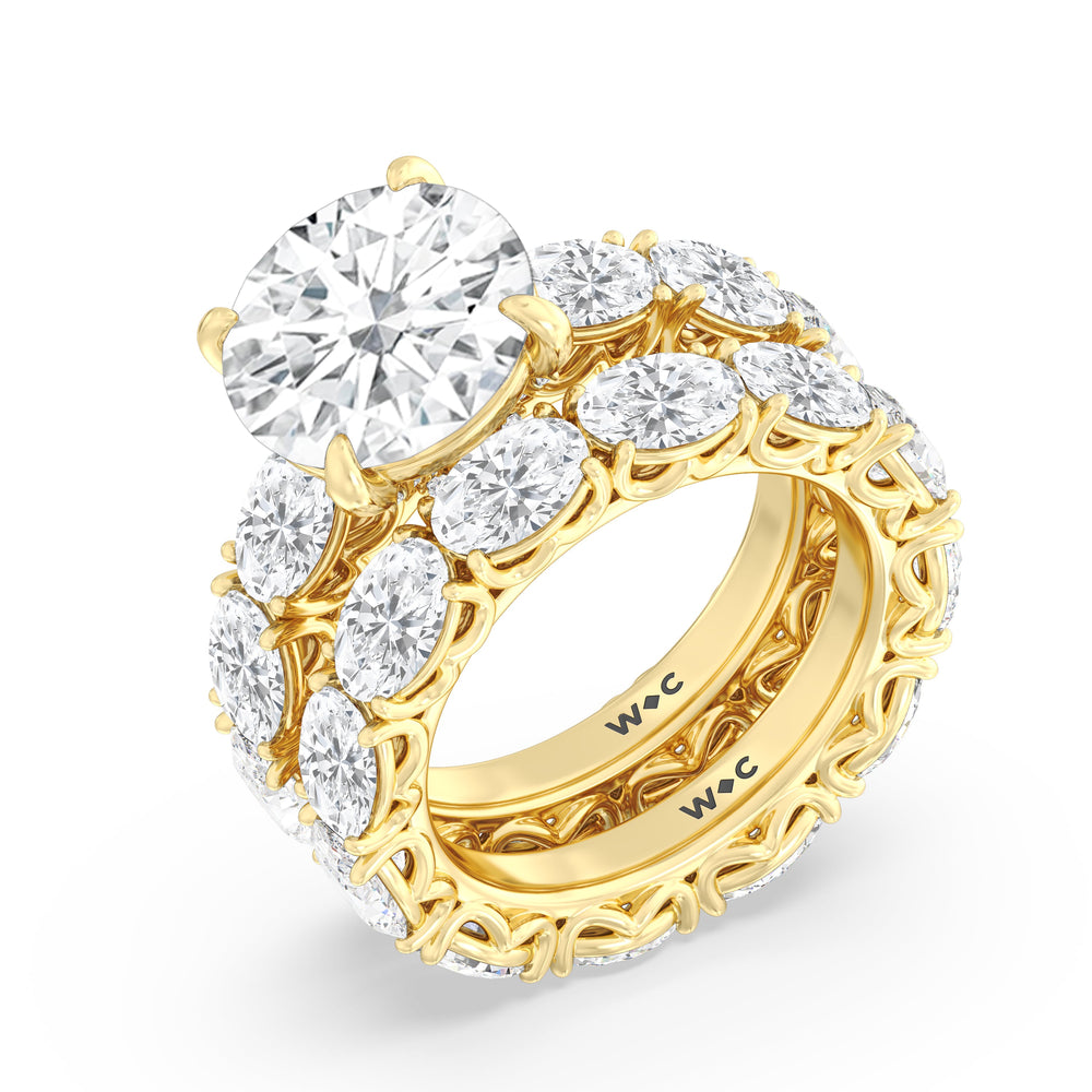 The NoMad Ring with Round Cut Diamond in 14KT Yellow Gold view 4
